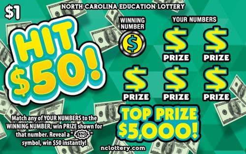 Hit $50! scratch-off ticket