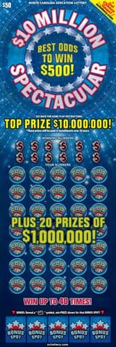 $10 Million Spectacular scratch-off ticket