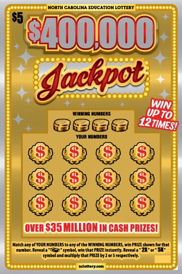 $400,000 Jackpot scratch-off ticket