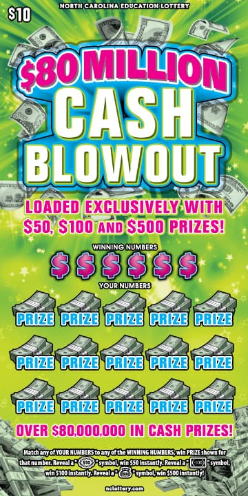 $80 Million Cash Blowout scratch-off ticket