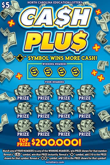 Ca$h Plu$ scratch-off ticket