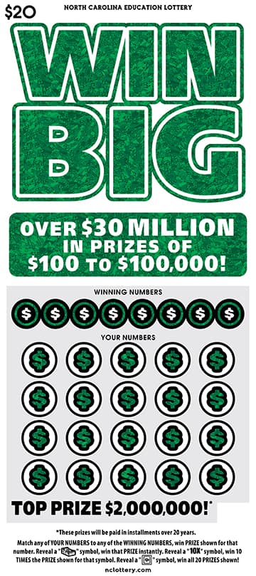 Win Big scratch-off ticket