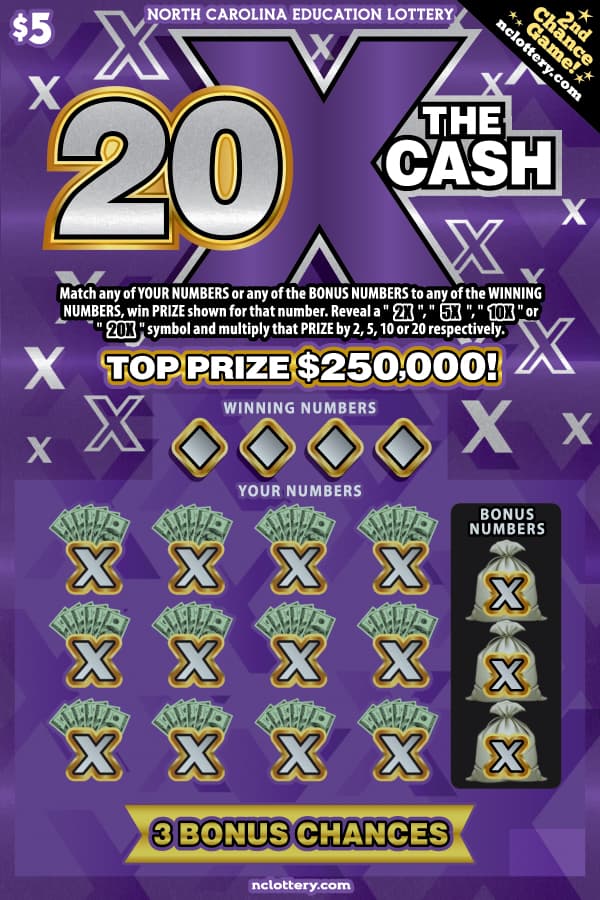 20X The Cash scratch-off ticket