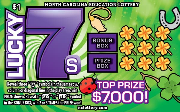 Lucky 7s scratch-off ticket