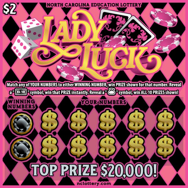 LADY LUCK scratch-off ticket