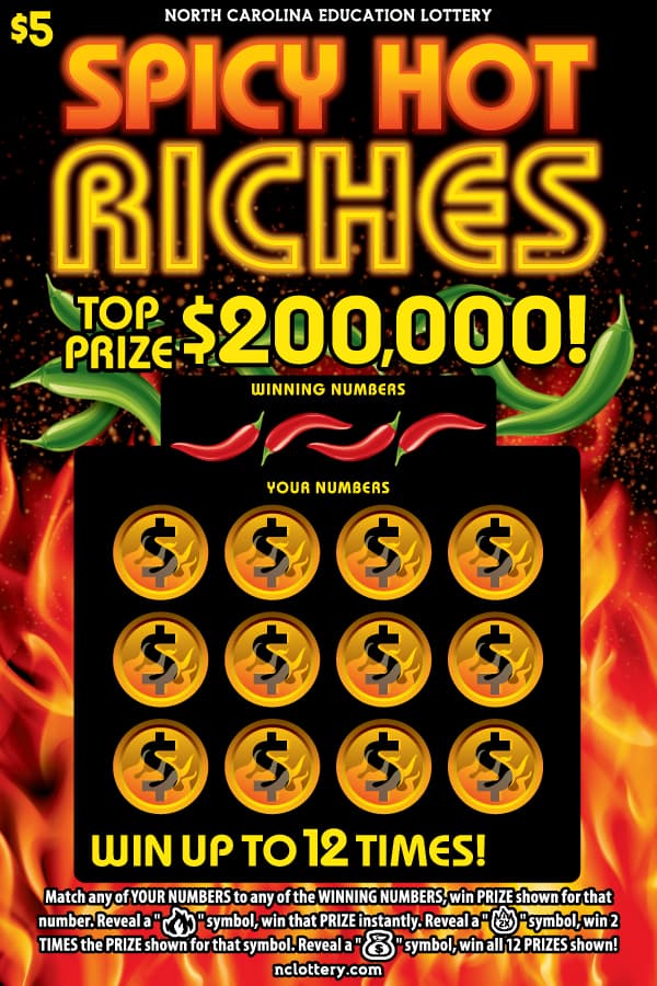 SPICY HOT RICHES scratch-off ticket