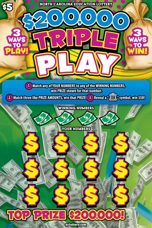 $200,000 Triple Play scratch-off ticket