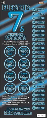 Electric 7s scratch-off ticket