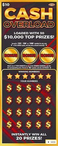 Cash Overload scratch-off ticket