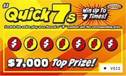 Quick 7s scratch-off ticket
