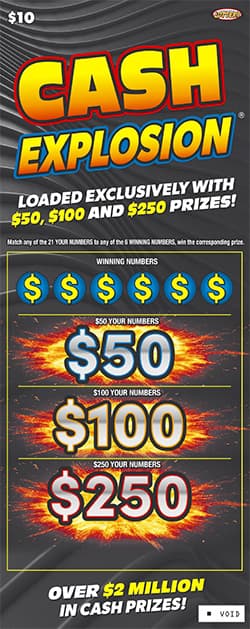 Cash Explosion® scratch-off ticket