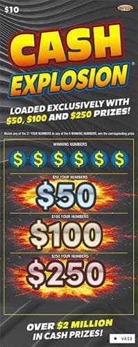 Cash Explosion® scratch-off ticket