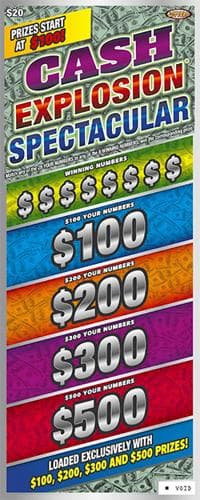 Cash Explosion Spectacular® scratch-off ticket