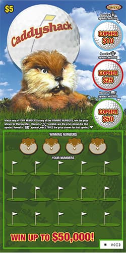 Caddyshack scratch-off ticket