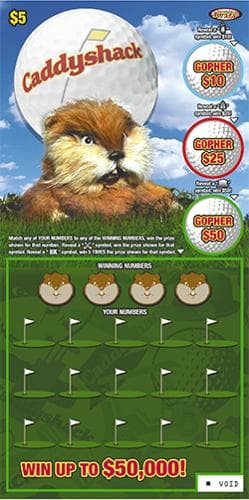 Caddyshack scratch-off ticket