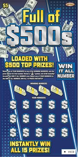 Full of $500s scratch-off ticket