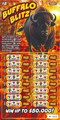 Buffalo Blitz scratch-off ticket