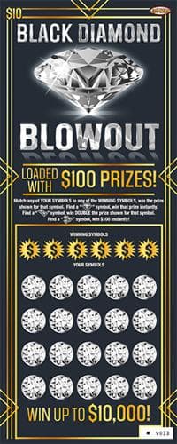 Black Diamond Blowout scratch-off ticket