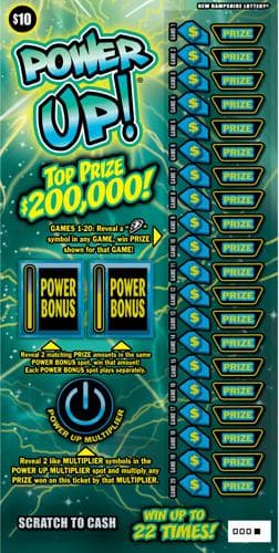 Power Up! scratch-off ticket
