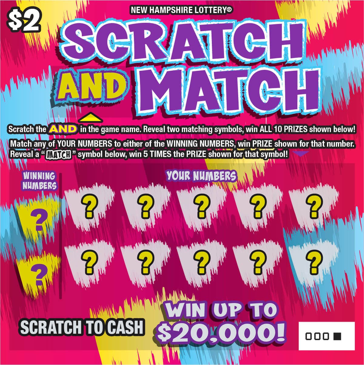 Scratch and Match scratch-off ticket