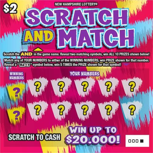 Scratch and Match scratch-off ticket