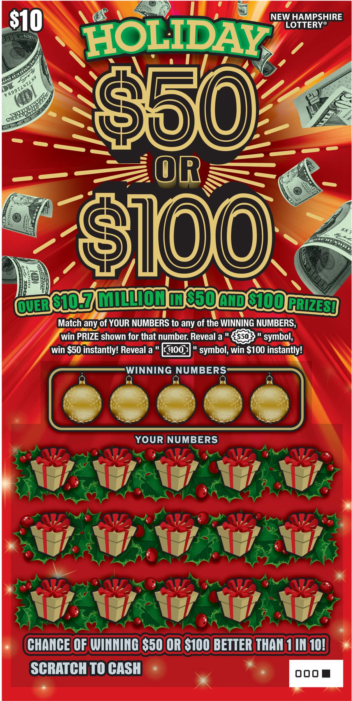 $50 or $100 Series V scratch-off ticket