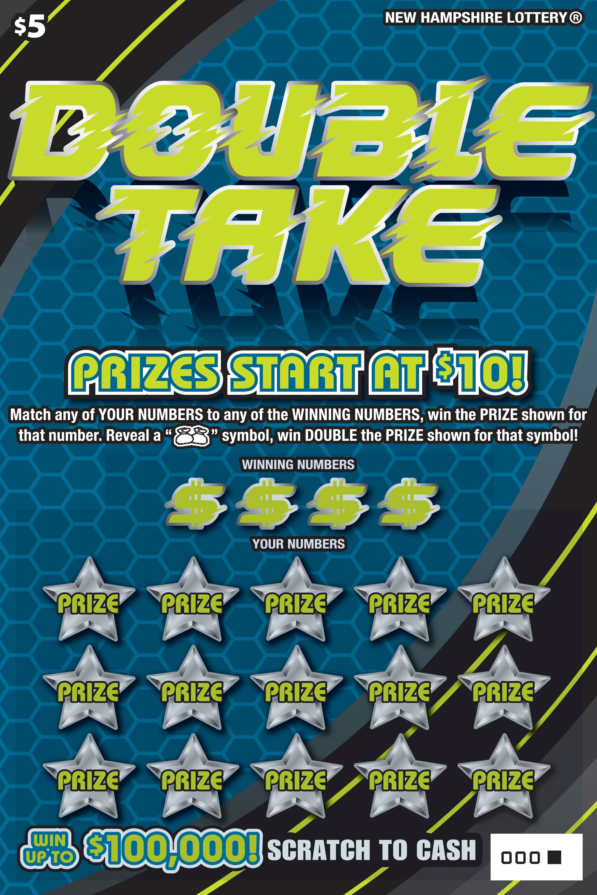 Double Take scratch-off ticket