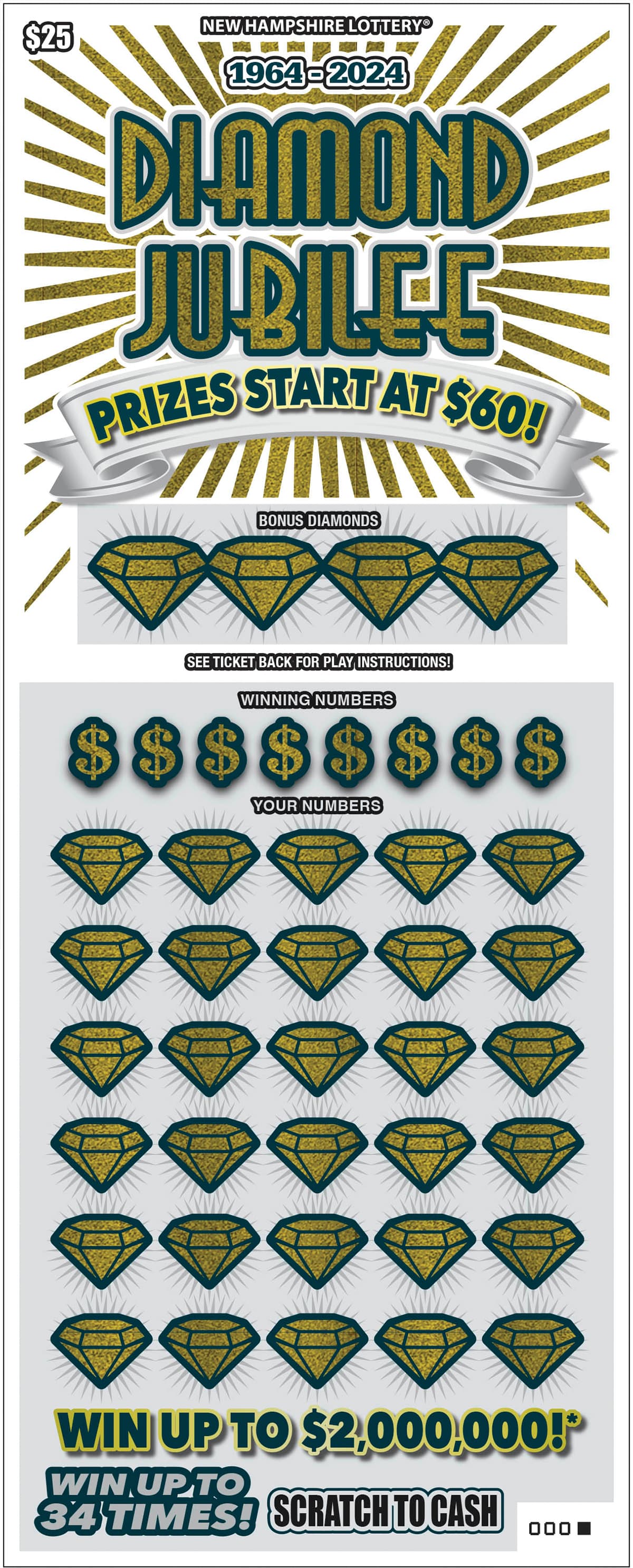 Diamond Jubilee scratch-off ticket