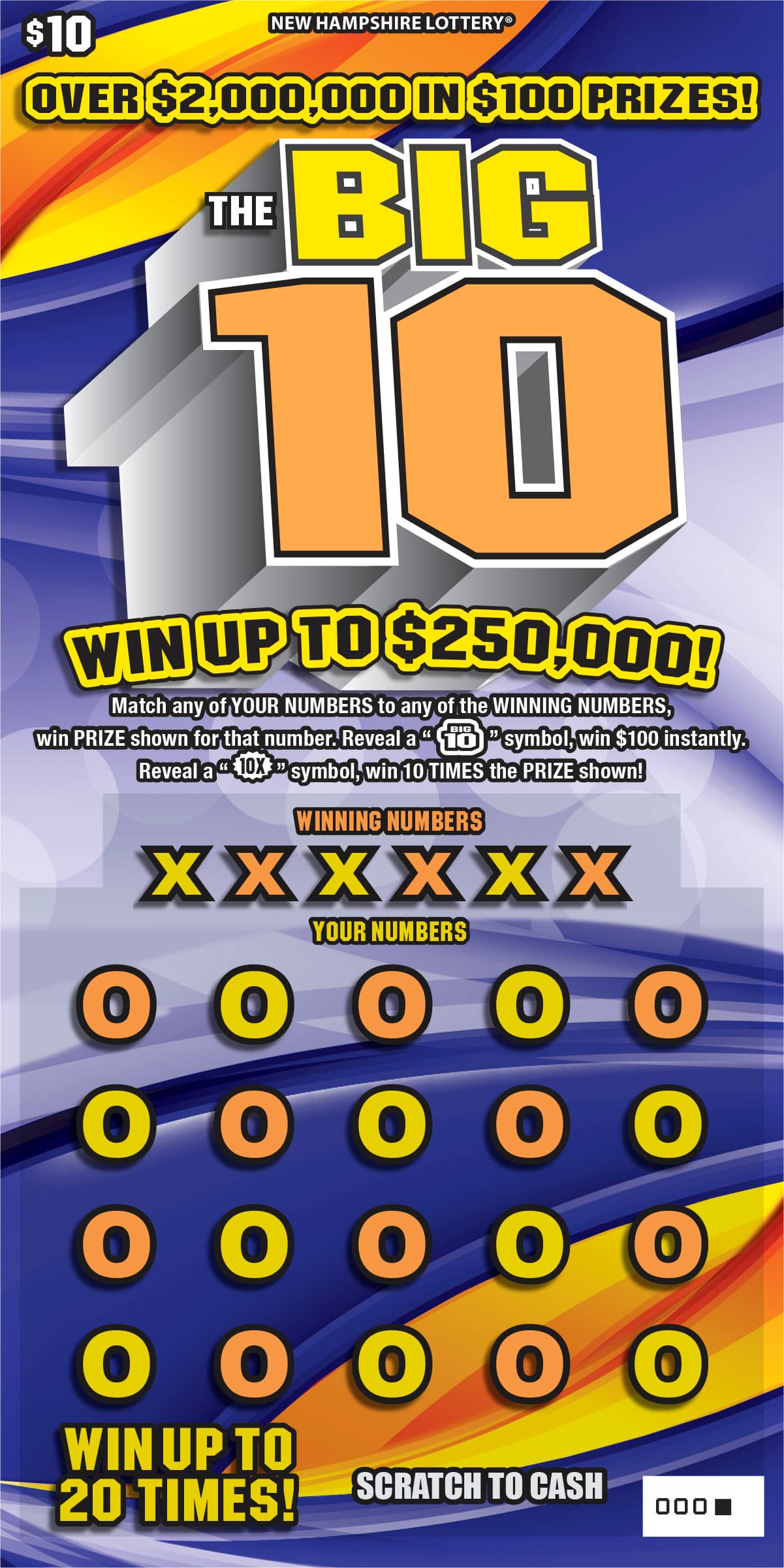The Big 10 scratch-off ticket