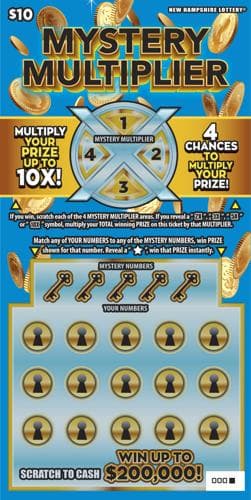 Mystery Multiplier scratch-off ticket