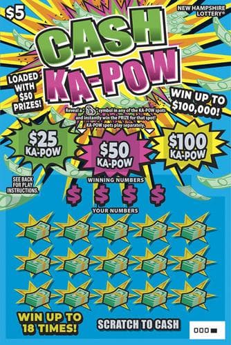 Cash Ka-Pow scratch-off ticket