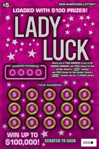Lady Luck scratch-off ticket