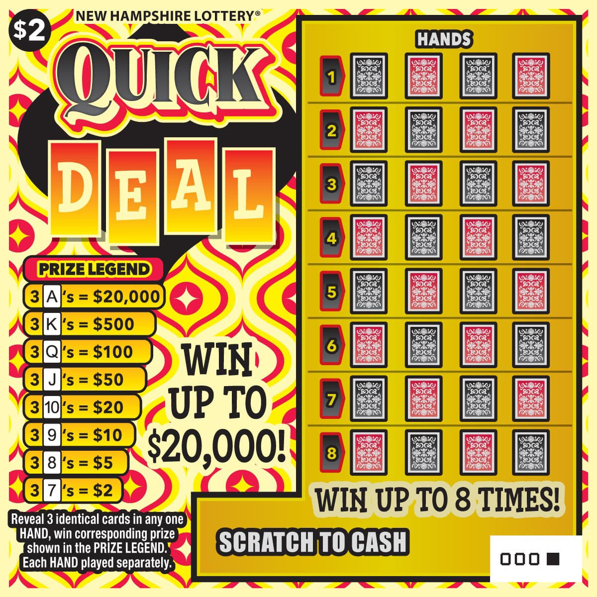 Quick Deal scratch-off ticket