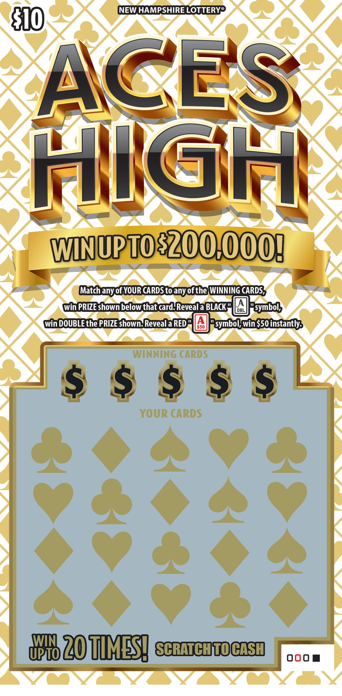 Aces High scratch-off ticket