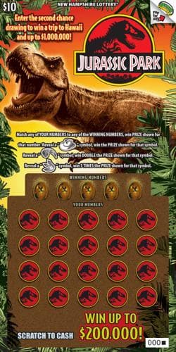 JURASSIC PARK® scratch-off ticket