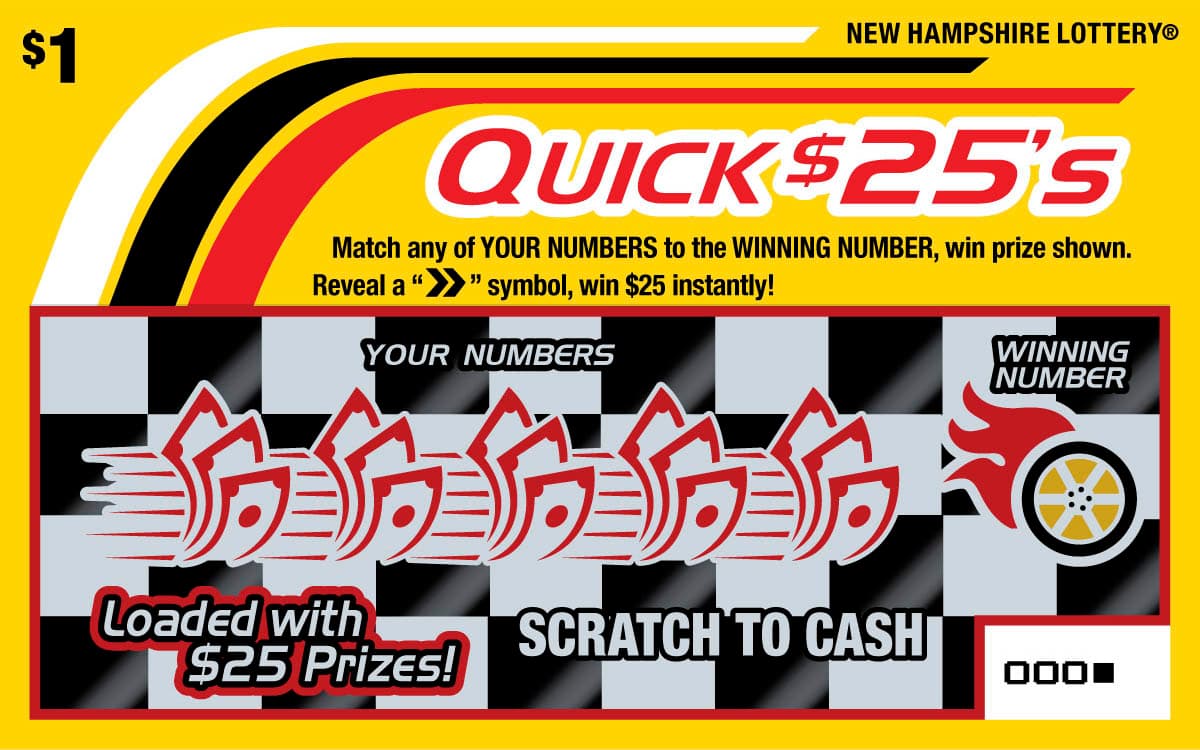 Quick $25's scratch-off ticket