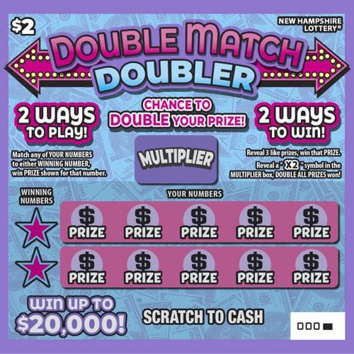 Double Match Doubler scratch-off ticket