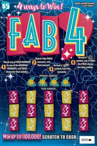 Fab 4 scratch-off ticket