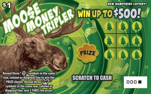 Moo$e Money Tripler scratch-off ticket