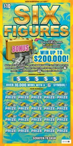Six Figures scratch-off ticket