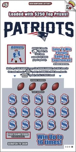 Patriots® scratch-off ticket