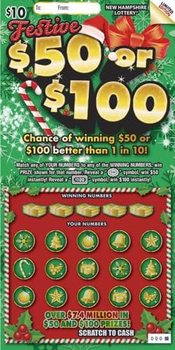 $50 Or $100 Series VII scratch-off ticket