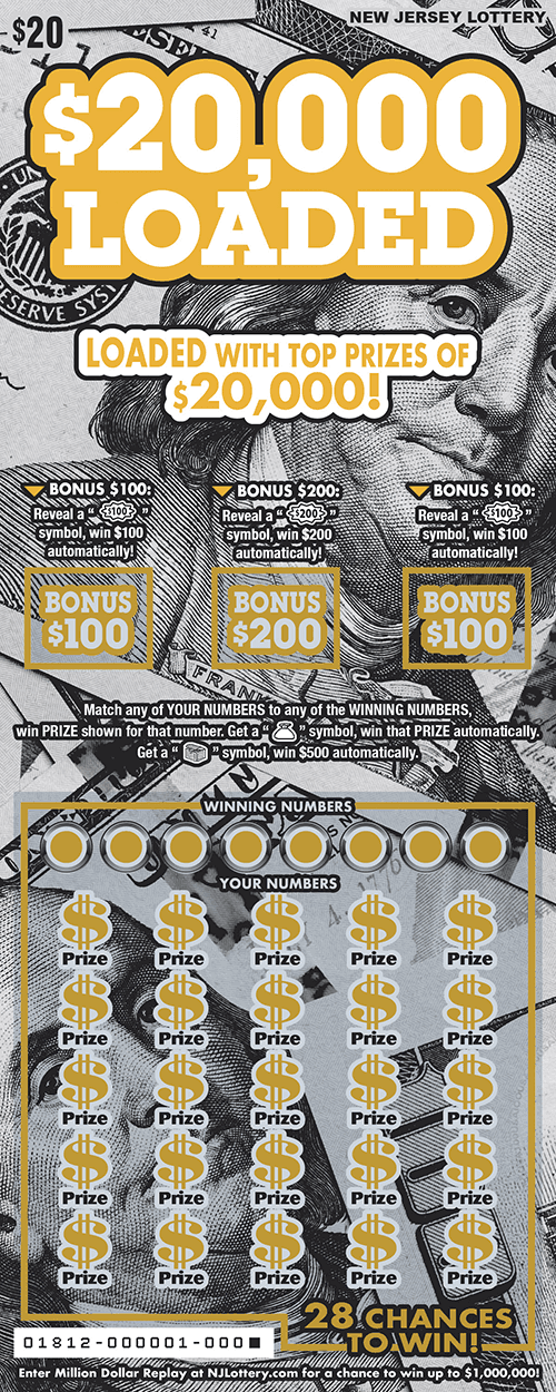 $20,000 Loaded scratch-off ticket