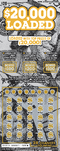 $20,000 Loaded scratch-off ticket