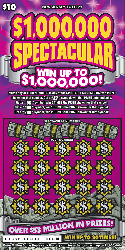 $1,000,000 Spectacular scratch-off ticket