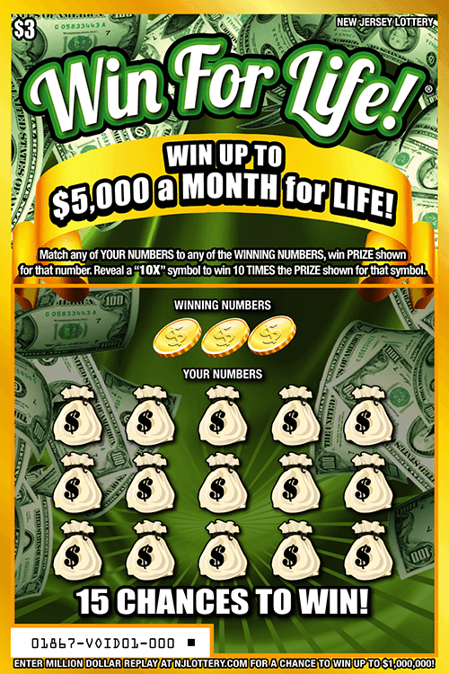 Win For Life! scratch-off ticket