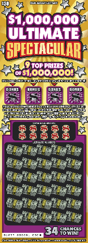 $1,000,000 Ultimate Spectacul scratch-off ticket