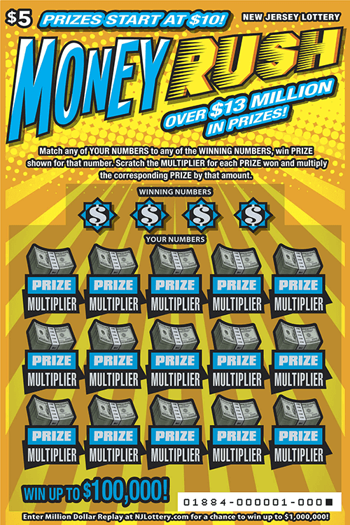 Money Rush scratch-off ticket