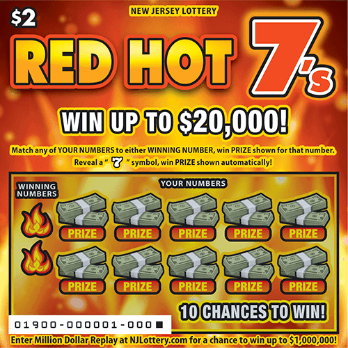 Red Hot 7's scratch-off ticket