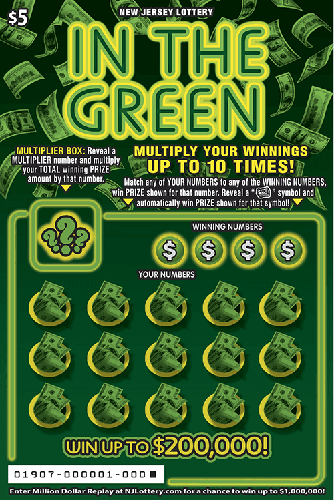 In The Green scratch-off ticket